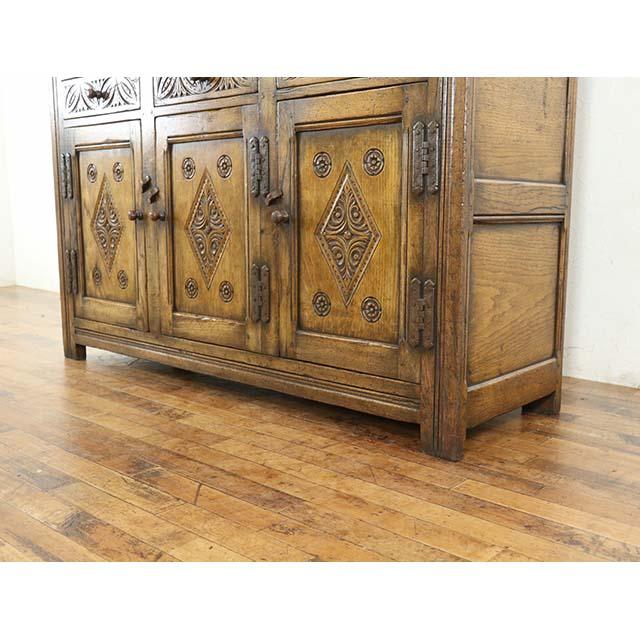 イギリス アンティーク 家具 カップボード 飾り棚 食器棚 キッチン