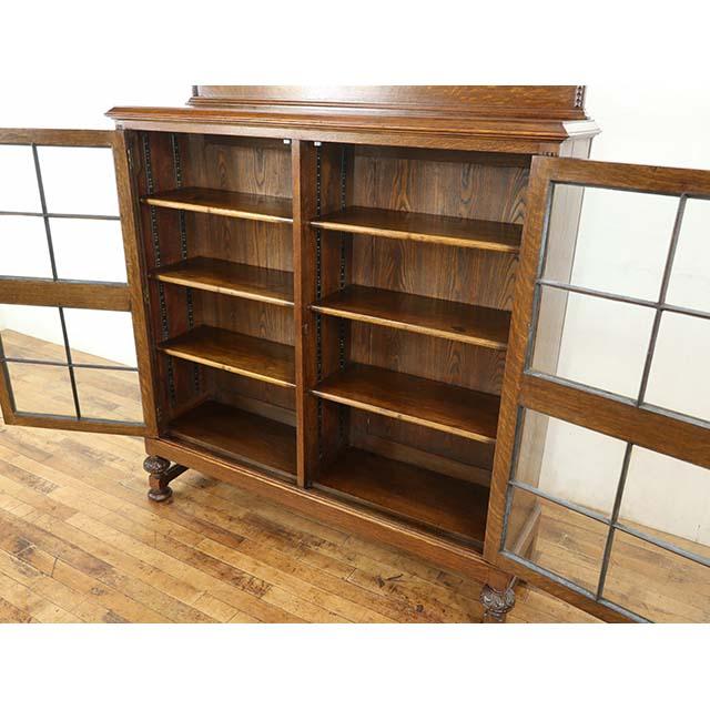 イギリス アンティーク 家具 ブックケース ディスプレイ 書棚 収納