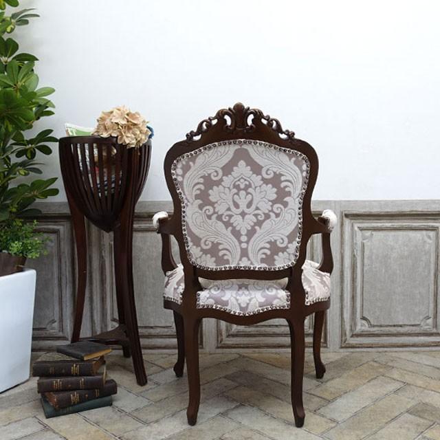 アンティーク ロココ様式 花柄アームチェア 一人掛けソファー クラシック 古家具 アンティーク ロココ様式 花柄アームチェア 一人掛けソファー