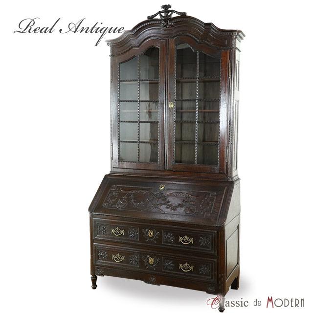 最適な価格 アンティーク ブックビューロー アンティーク家具 本棚 書斎机 レターデスク オーク 1900年代 ヴィンテージ ビンテージ レトロ フランス Antique 開店祝い Www Aproniaperu Com