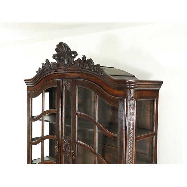 フランスアンティーク　キャビネット　棚 フレンチアンティーク キャビネット 収納棚 オーク材 v_62741