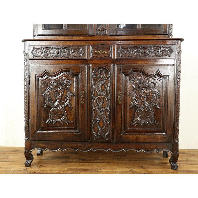 フランス アンティーク 家具 キャビネット 飾り棚 食器棚 ディスプレイ