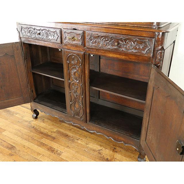 フランス アンティーク 家具 キャビネット 飾り棚 食器棚 ディスプレイ