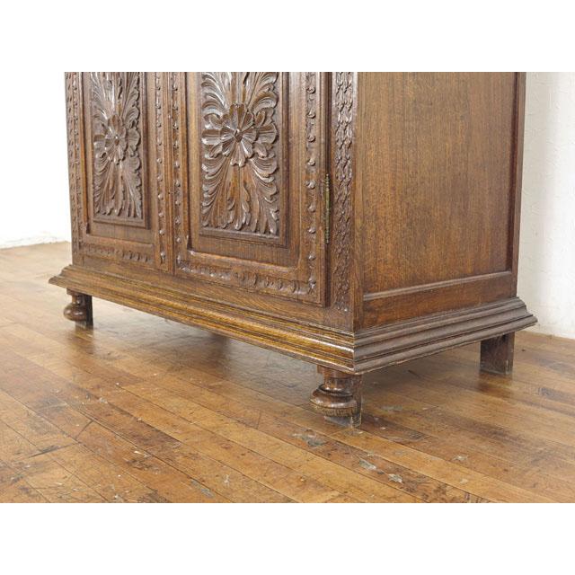 アンティーク 家具 キャビネット リビング ハイクラス オーク 1880年代 ヴィンテージ レトロ フレンチ 【置き配】 仏国 antique62983