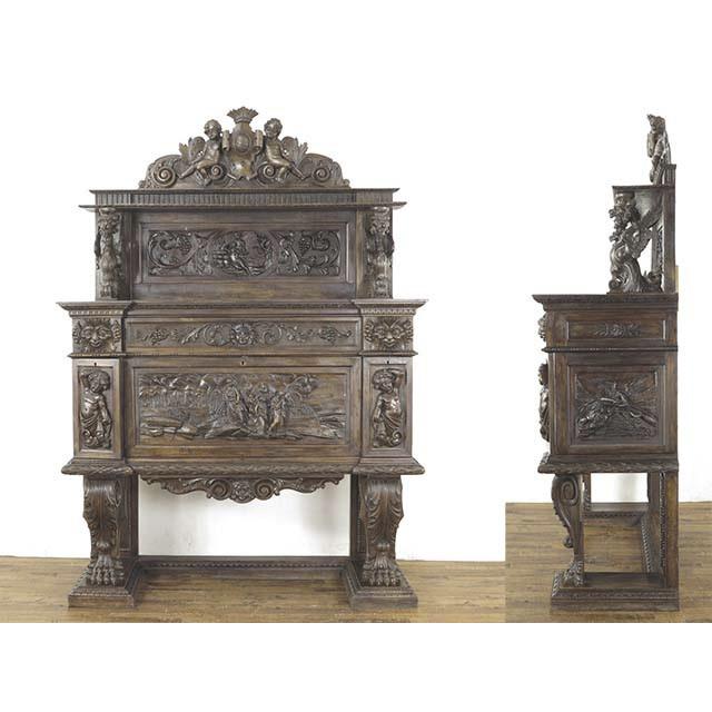 イタリア アンティーク 家具 ダイニングセット テーブル キャビネット