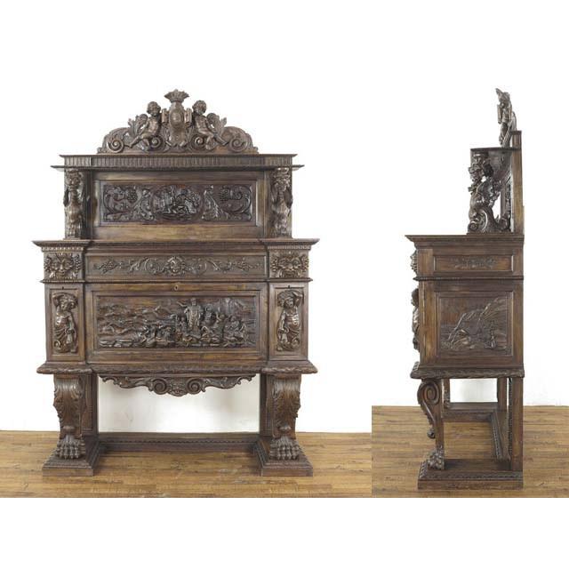 イタリア アンティーク 家具 ダイニングセット テーブル キャビネット