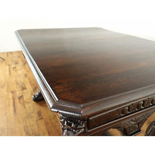 フランス アンティーク 家具 テーブル ダイニングテーブル デスク オーク 1910年代 食卓 ヴィンテージ レトロ フレンチ 仏国 antique63398_1
