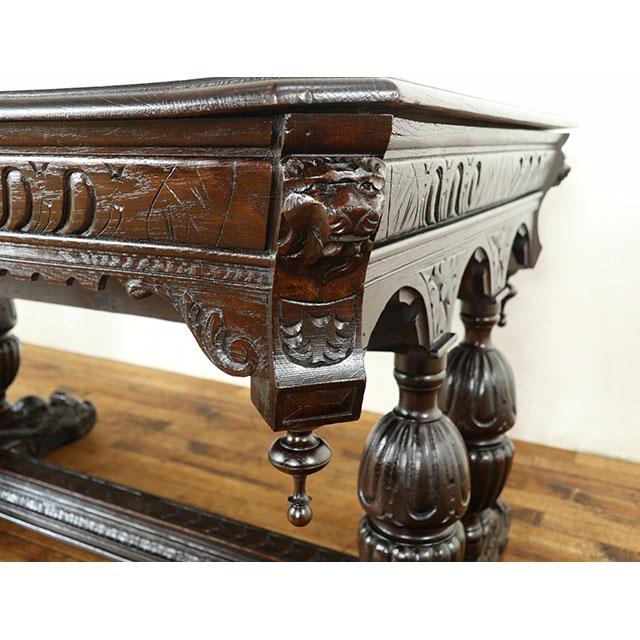 フランス アンティーク 家具 テーブル ダイニングテーブル デスク オーク 1910年代 食卓 ヴィンテージ レトロ フレンチ 仏国 antique63398_3