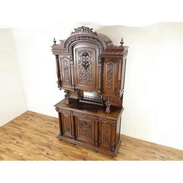 フランス アンティーク 家具 キャビネット リビング オーク 1880年代