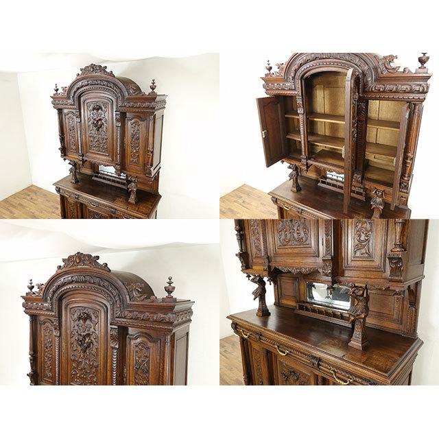 フランス アンティーク 家具 キャビネット リビング オーク 1880年代 ヴィンテージ レトロ フレンチ 仏国 antique63622の画像
