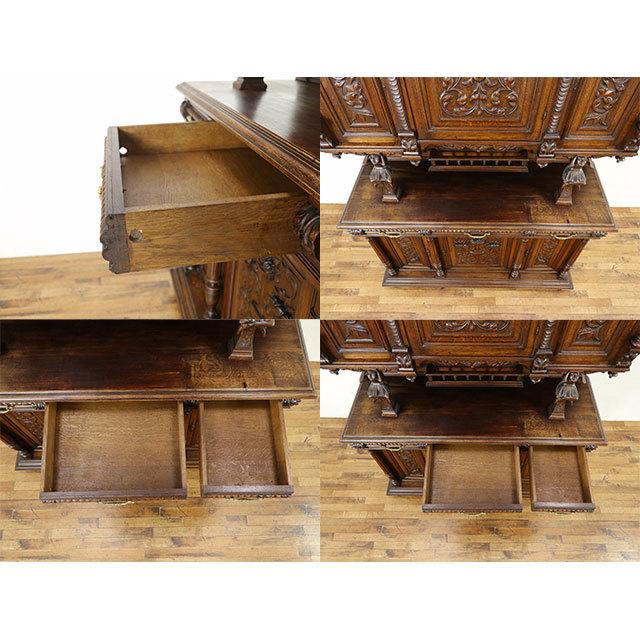 フランス アンティーク 家具 キャビネット リビング オーク 1880年代 ヴィンテージ レトロ フレンチ 仏国 antique63622の画像