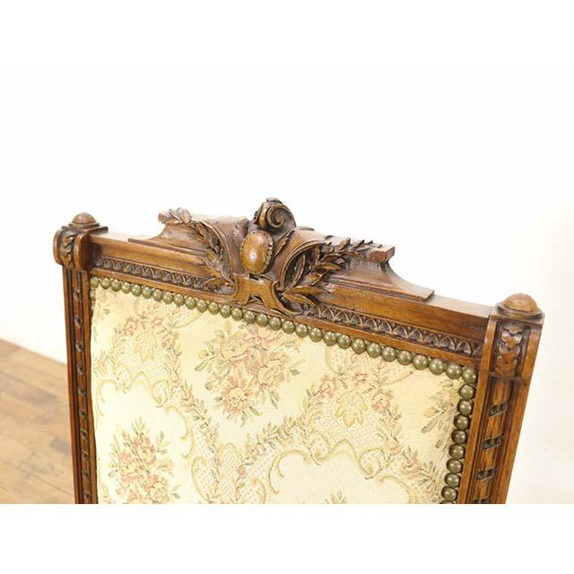 フランス アンティーク 家具 チェア チェアー 1人用 一人掛け リビング ダイニング 1920年代 ウォールナット antique63680_2