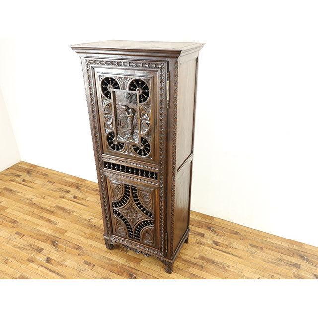 フランス アンティーク 家具 キャビネット リビング チェスナット 1880