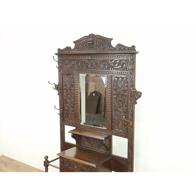 フランス アンティーク 家具 ホールスタンド 傘立て 玄関 エントランス オーク 1880年代 ヴィンテージ レトロ フレンチ 仏国 antique64284の画像
