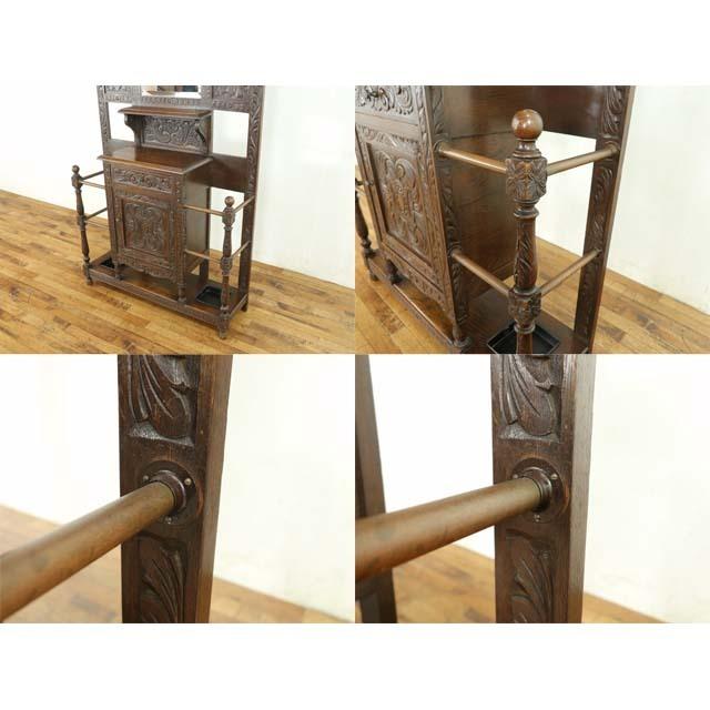 フランス アンティーク 家具 ホールスタンド 傘立て 玄関 エントランス オーク 1880年代 ヴィンテージ レトロ フレンチ 仏国 antique64284の画像