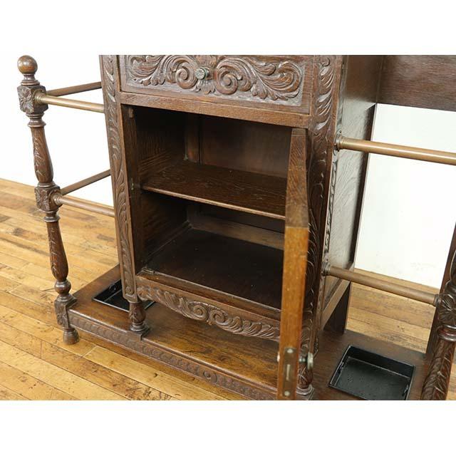 フランス アンティーク 家具 ホールスタンド 傘立て 玄関 エントランス オーク 1880年代 ヴィンテージ レトロ フレンチ 仏国 antique64284の画像