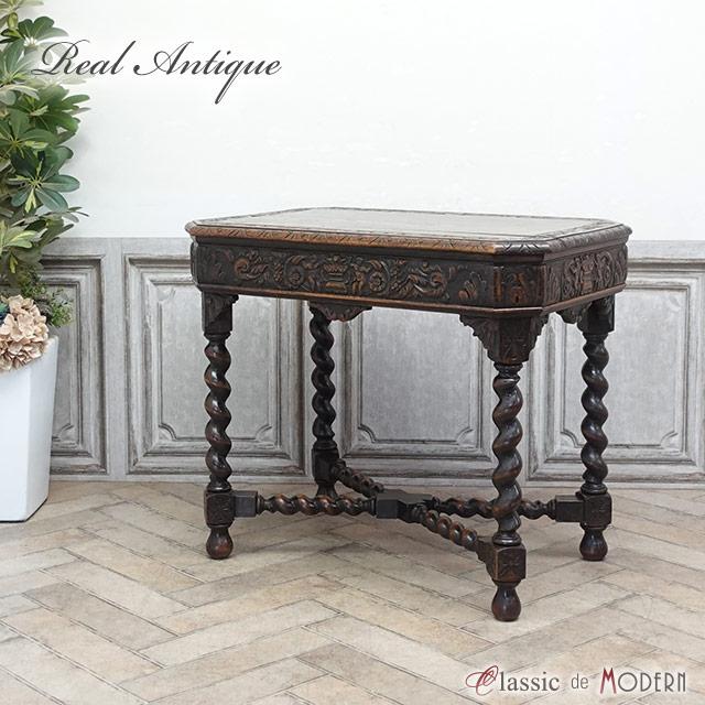 フランス アンティーク 家具 サイドテーブル オーク 1880年代