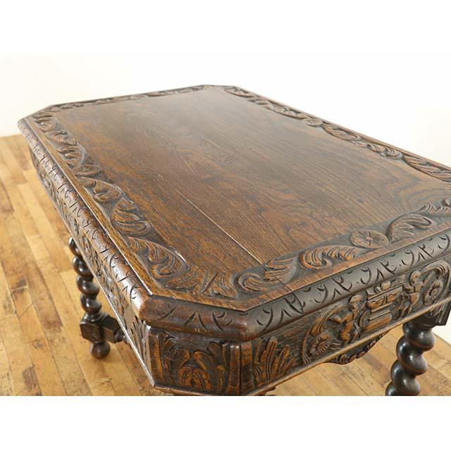 フランス アンティーク 家具 サイドテーブル オーク 1880年代