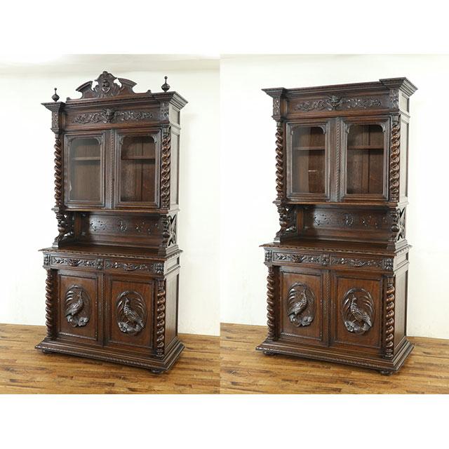 フランス アンティーク 家具 キャビネット リビング キッチン オーク 1900年代 ヴィンテージ フレンチ 仏国 antique64435の画像