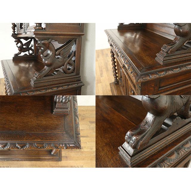 フランス アンティーク 家具 キャビネット リビング キッチン オーク 1900年代 ヴィンテージ フレンチ 仏国 antique64435の画像