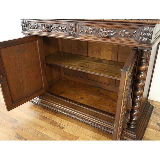 フランス アンティーク 家具 キャビネット リビング キッチン オーク 1900年代 ヴィンテージ フレンチ 仏国 antique64435の画像