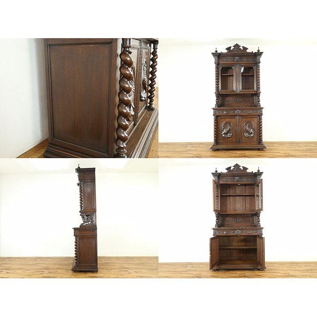 フランス アンティーク 家具 キャビネット リビング キッチン オーク 1900年代 ヴィンテージ フレンチ 仏国 antique64435の画像