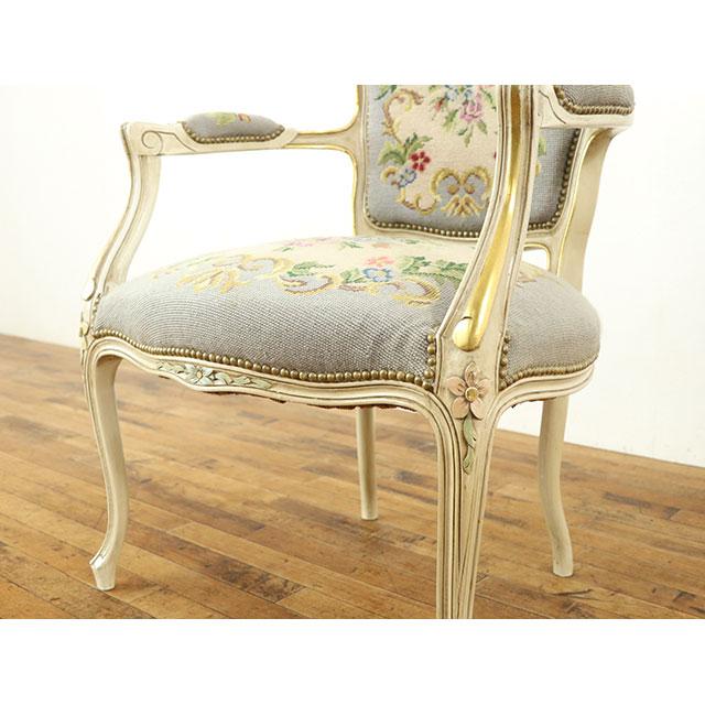 フランス　アンティーク　椅子　チェアー　1脚 フランス アンティーク 家具 アームチェア チェアー 1人用 一人