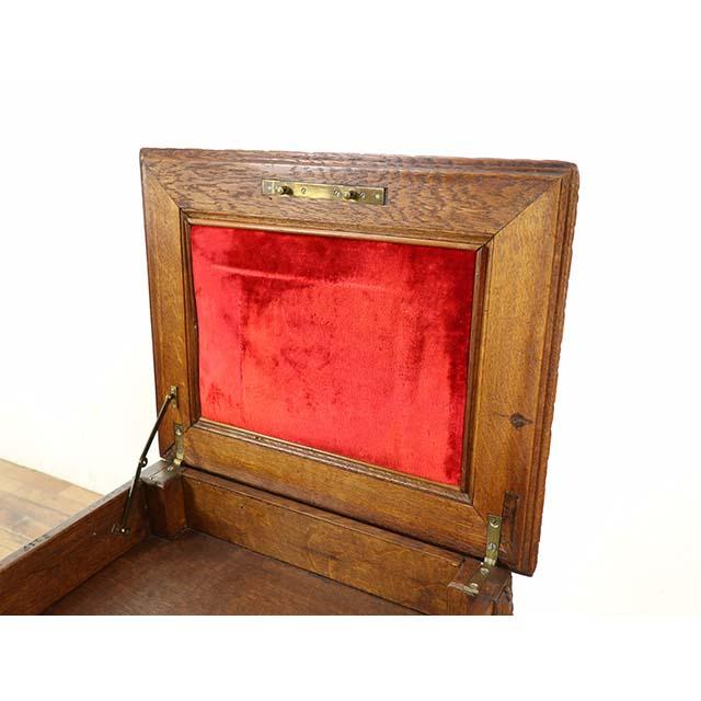 フランス アンティーク 家具 サイドテーブル 収納 オーク 1900年代