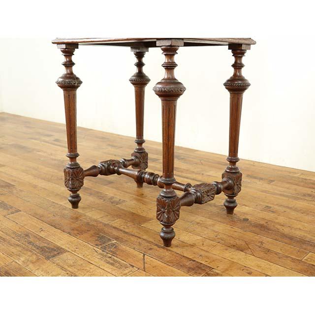 フランス アンティーク 家具 サイドテーブル 収納 オーク 1900年代