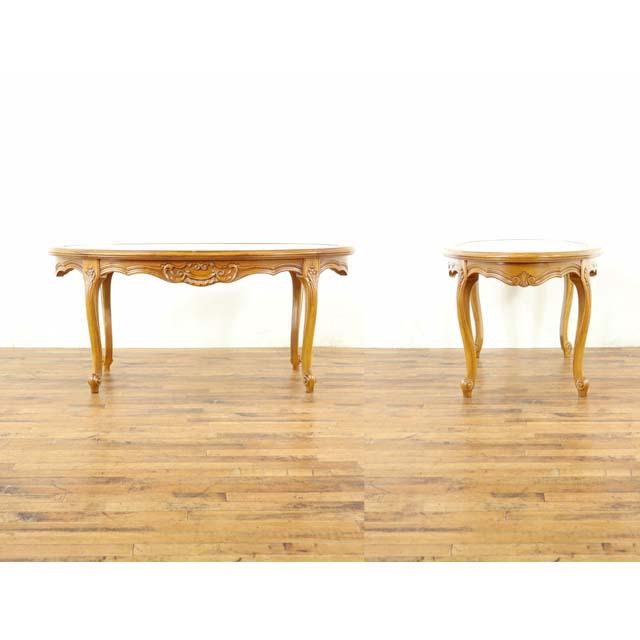 フランス アンティーク 家具 テーブル コーヒーテーブル ビーチ材 1940