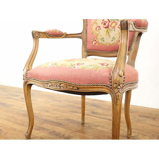 フランス　アンティーク　椅子　チェアー　1脚 フランス アンティーク 家具 アームチェア チェアー 1人用 一人掛け