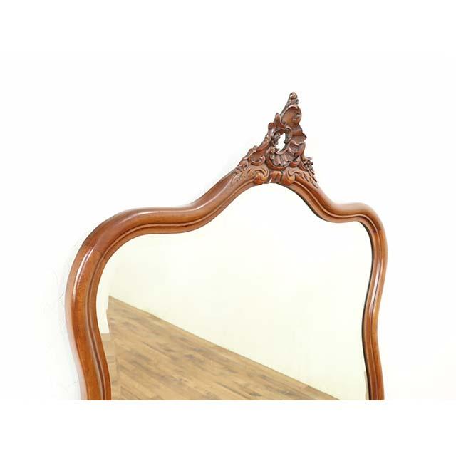 フランス アンティーク 家具 ウォールミラー 壁掛け 鏡 マホガニー