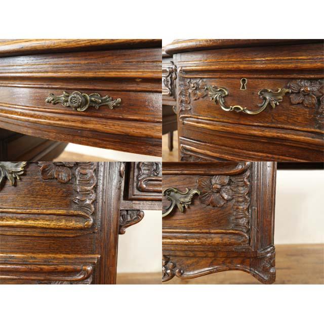 フランス アンティーク 家具 デスク 書斎机 オーク 1910年代