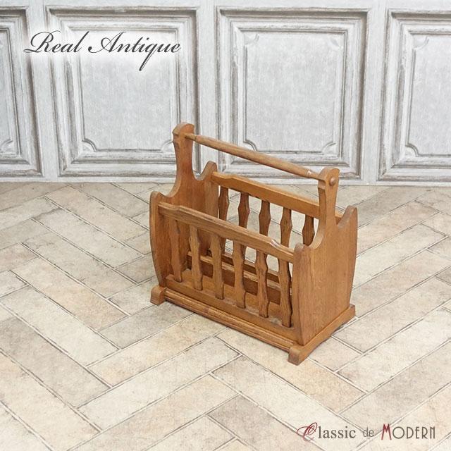 オランダ アンティーク 家具 マガジンラック 店舗什器 リビング オーク