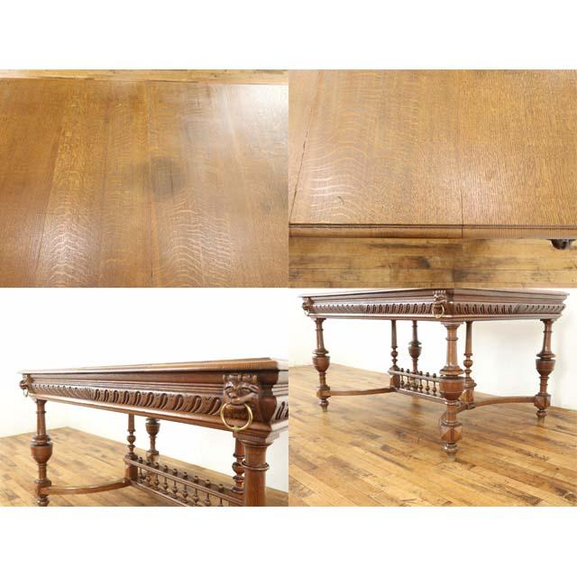 フランスアンティーク オーク ダイニングテーブル フランスアンティークオークダイニングテーブル (ta024-038