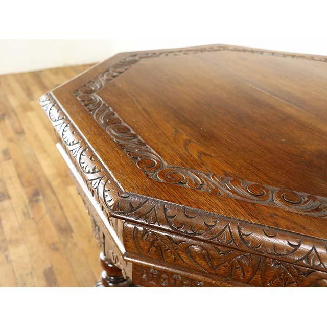 フランス アンティーク 家具 サイドテーブル リビング オーク 1880年代