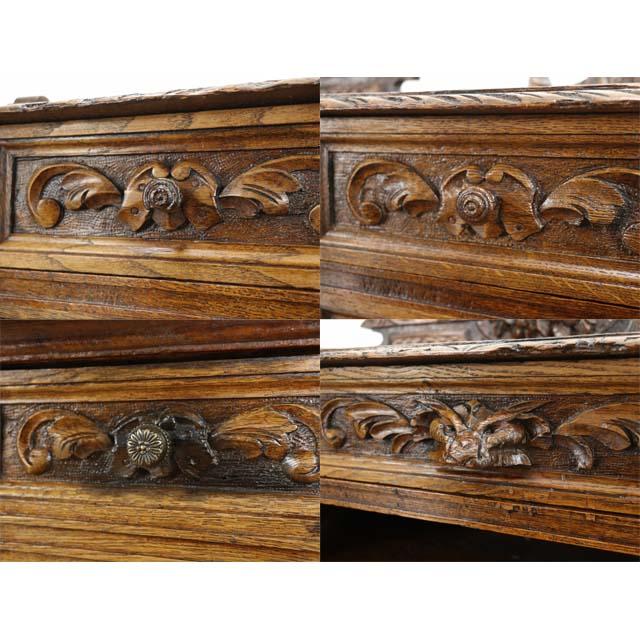 フランス アンティーク 家具 デスク 書斎机 オーク 1900年代