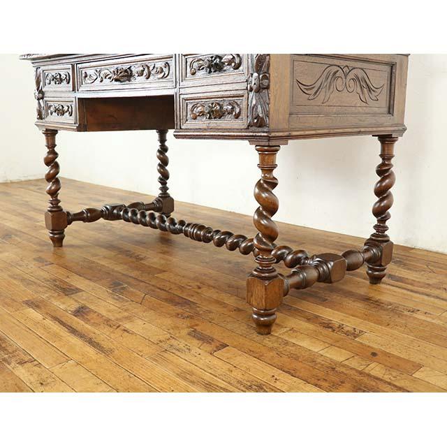 フランス アンティーク 家具 デスク 書斎机 オーク 1900年代