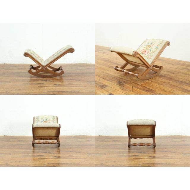 フランス アンティーク 家具 オットマン フットスツール リビング 1940 