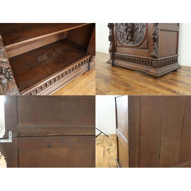 フランス アンティーク 家具 キャビネット リビング 収納 オーク 1900