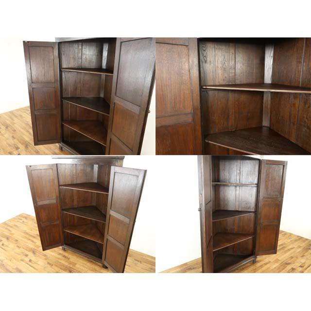 英アンティーク コーナーキャビネット コーナーをオシャレに演出♪ コーナーキャビネット VC110-043