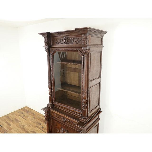 食器棚 オーク アンティーク調 楽天市場】ガラスキャビネット カップボード 天然木 木製 オーク