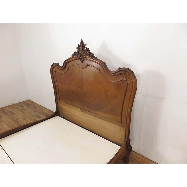 フランス アンティーク 家具 ベッドフレーム ウォールナット 1900年代
