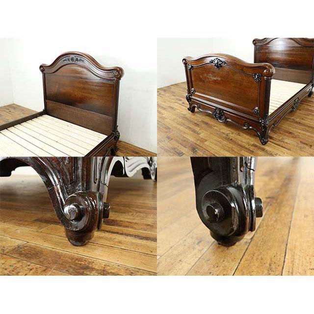 フランス アンティーク 家具 ベッドフレーム ローズウッド 1910年代