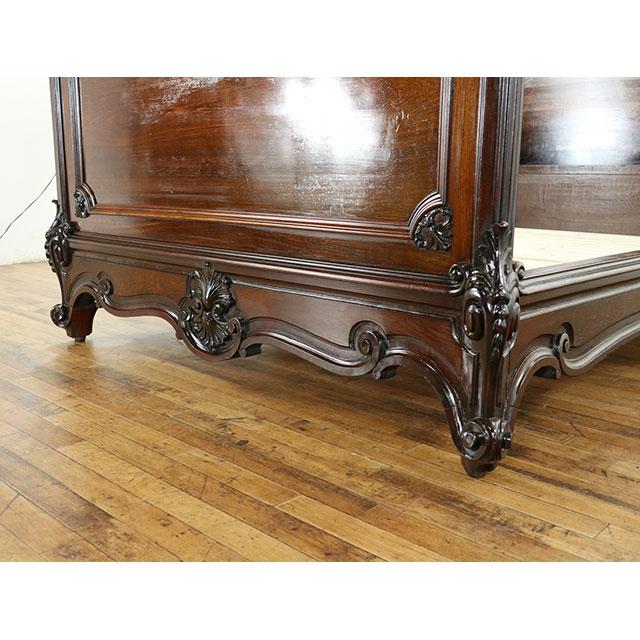 フランス アンティーク 家具 ベッドフレーム ローズウッド 1910年代 ヴィンテージ レトロ antique70451の画像