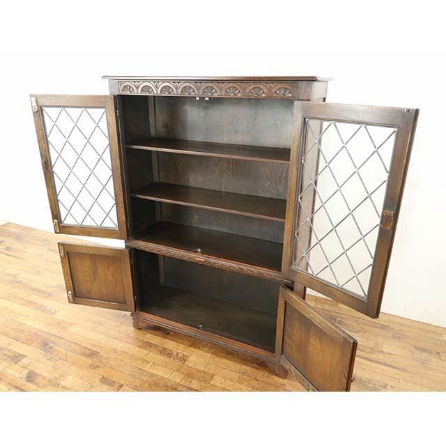 イギリス アンティーク 家具 ブックケース 飾り棚 収納 リビング 書棚