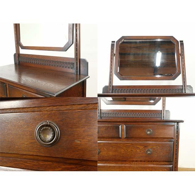 イギリス アンティーク 家具 ドレッサー 1面鏡 化粧台 店舗什器