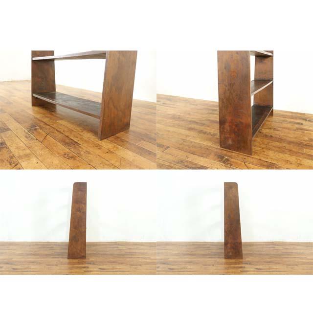 イギリス アンティーク 家具 ブックシェルフ マガジンラック 本棚 マツ