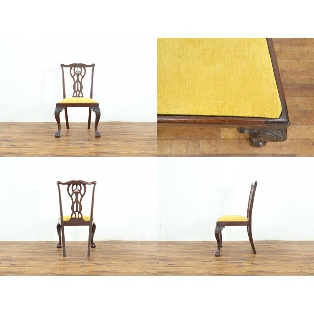 イギリス アンティーク 家具 チェア 一人掛け 一人用 ダイニングチェア 座面張り替え済チェア 店舗什器 1920年代 マホガニー材 英国 antique80498_8