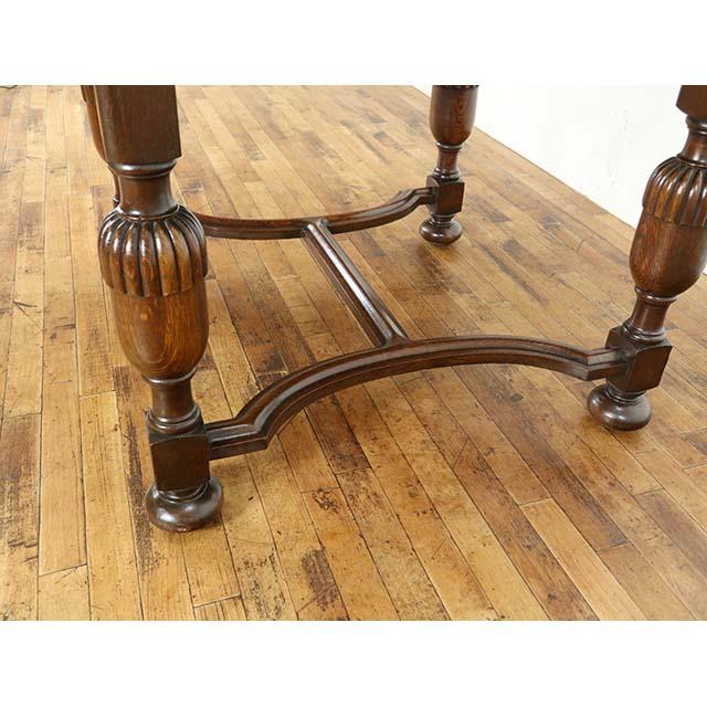 イギリス アンティーク 家具 ダイニングテーブル ドローリーフ オーク